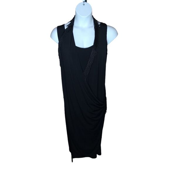 Lane Bryant Black Flapper Style Fringe Dress 20 - Picture 13 of 13